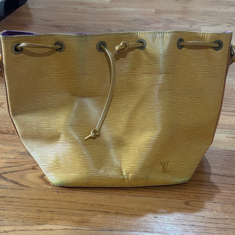 Louis Vuitton Epi Leather Yellow Shoulder Bag